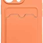 Hurtel Card Armor Case etui pokrowiec do iPhone 13 Pro Max portfel na kartę silikonowe pancerne etui Air Bag pomarańczowy, Hurtel