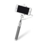 Selfie-Stick MediaRange, Universal, pentru smarthphone, cablu Jack (Alb/Gri), MediaRange