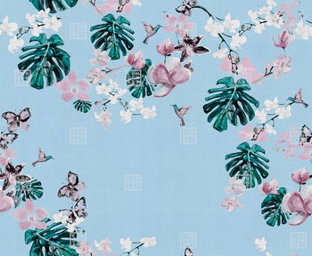 Tapet Exclusive Wallpaper / Happy Re-Edition (albastru), Londonart , Londonart