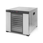 Deschidrator Inox Pentru Alimente, Profi Line, 1000W, 10 Tavi Inox, Temperatura 35-75 C, Timer, Panou Contol Digital, Interior si Exterior inox, Hendi