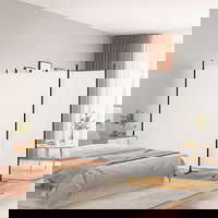 Gossi paravan de camera cu 3 panouri, alb, 525x180 cm, textil, Gossi