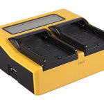 Incarcator Patona Dual LCD USB compatibil Sony NP-FM50 NP-F550 NP-F750 NP-F970-7525, Patona