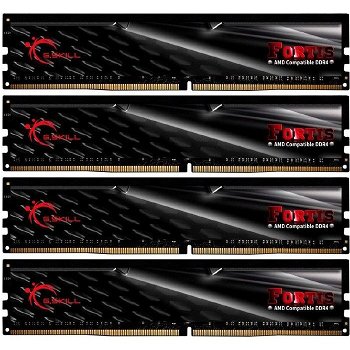 FORTIS DDR4 64GB 2400MHz CL15 Quad Kit Black, G.Skill