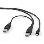 Cablu, Gembird, Mini USB, 0,9 m, Negru