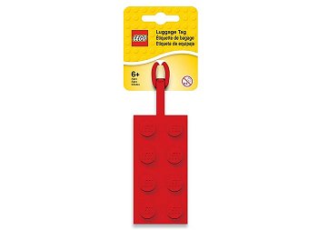 Eticheta bagaje caramida 2x4 rosie lego, Lego