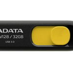 Stick USB A-DATA UV128, 32GB, USB 3.0 (Negru/Galben)