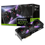 Placa Video GeForce RTX 4070Ti SUPER XLR8 Gaming VERTO™ EPIC-X RGB™ Triple Fan OC 16GB GDDR6X DLSS 3, PNY