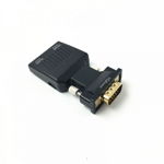 Adaptor VGA tata la Hdmi mama convertor cu audio ce suporta semnal 1080P mufa aurie, negru, OEM