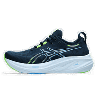 Asics, Pantofi din plasa pentru alergare Gel-Nimbus 26, Negru, Verde neon, 11.5 Asics, Pantofi din plasa pentru alergare Gel-Nimbus 26, Negru, Verde neon, 11.5