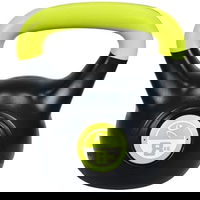 Kettlebell Vinil - 8 Kg, Negru-Albastru