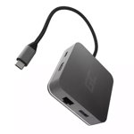 Hub USB-C 6in1, 3 x USB 3.0, HDMI, Ethernet, USB-C, Green Cell