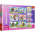 Set puzzle 10 in 1 - In lumea lui Gabi, Trefl, Multicolor