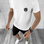 Trening barbati alb/negru pantaloni + tricou 11701 98-4*, 