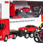 Mașină R/C Rastar Mercedes-Benz Actros + AMG GT (1:24), Rastar