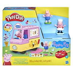 Play Doh set cu forme si plastelina - Peppa Pig si masina de inghetata F3597