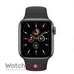 Smartwatch Apple Watch SE GPS + Cellular 40mm 4G Carcasa Space Gray Aluminium Bratara Black Sport Band