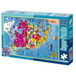 Super Puzzle 240 Piese Harta Americii de Nord