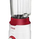 Blender de masa Ufesa BS4790 Activa, 600W, 1.5L, 3 viteze+impuls, alb/rosu, Ufesa