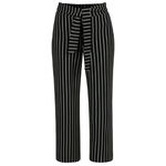 Pantaloni negri in dungi cu talie inalta Miss Selfridge Petites, Miss Selfridge Petites