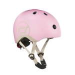 Casca de protectie pentru copii, sistem de reglare magnetic cu led, xxs-s, 45-51 cm, 1 an+, rose, scoot ride, SCOOT AND RIDE