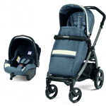 Carucior 2 in 1Peg Perego Book 51 Titania, Luxe Mirage (sasiu + hamac + scaun auto), 0 - 22 kg