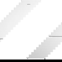 Combina frigorifica Albalux AXCFS350E, 262 L, Clasa energetica E, termostat reglabil, dezghetare automata la frigider, H 177.3 cm, Inox/Argintiu