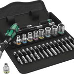 Set cheie cu clichet şi capete chei tubulare, 1/4” (6,3 mm), Wera 8100 SA Zyklop Speed, Wera