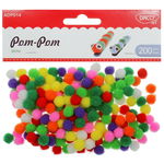 Pompon multicolor 1cm 200 set Daco ADP014, Galeria Creativ