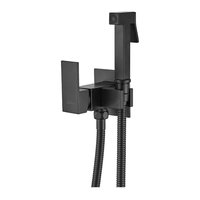 Dus igienic cu baterie Invena Bidetta finisaj negru mat