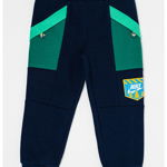 Nike, Pantaloni sport din amestec de bumbac cu buzunare oblice, Albastru marin, 110-116 CM