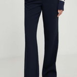 Answear Lab pantaloni femei, culoarea negru, drept, high waist, Answear Lab