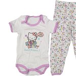 Body si pantalon Hello Kitty, pentru fetite, 3-12 luni, CaroKids