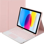 Husă Strado cu tastatură touchpad pentru Apple iPad 10.9 22 TPIP22 (roz) universal, Strado