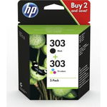 Set 2 Cartuse No.303 3YM92AE 200/165 Pagini Ink Negru/Tricolor, HP