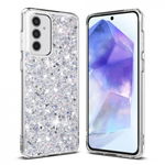 Husa silicon cu sclipici Samsung Galaxy A55 5G glitter Alb TSG