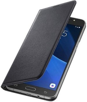 Husa Flip Wallet pentru Samsung Galaxy J7 2016 (J710), EF-WJ710PB Black