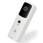 Video Interfon Inteligent, Wifi Smart cu Senzor Miscare, Night Vision, Aplicatie HD, IR, fara fir Alb