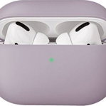 Husa Uniq Lino pentru Apple AirPods Pro, Silicon/Policarbonat, Mov deschis, Uniq