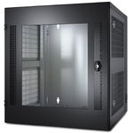 Rack de perete NetShelter WX 13U Usa Frontala din Sticla Negru, APC