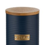 Recipient pentru ceai, Typhoon, Otel carbon/Bambus, 1.4l, Bleumarin/Maro