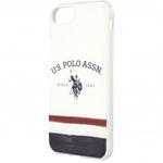 Husa de protectie US Polo Tricolor Blurred pentru iPhone 7/8/SE 2 - White, US Polo Assn