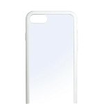 Meleovo Carcasa Glass iPhone 8 7 White spate din sticla antishock margine flexibila