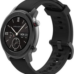 Smartwatch Huami Amazfit GTR Lite, Display AMOLED 1.39", Bluetooth, Bratara Cauciuc 47mm, Android/iOS (Negru)