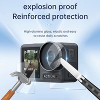 Sticla securizata lentile si ecran compatibila cu DJI Action 3 de la Telesin OA-FLM-005