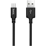 Cablu de Date USB-A la Micro-USB 2.4A, 2m Hoco Times Speed (X14) Negru