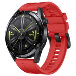 Accesoriu smartwatch Curea silicon Strap One compatibila cu Huawei Watch GT 3 42mm Red, OEM