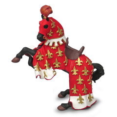 Figurina Papo - Calul Printului Filip rosu