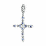 Talisman din argint Big Blue Cross, EdenBoutique