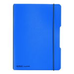 Caiet Herlitz My.Book Flex A4 40F Dictando Albastru Dechis Transparent Cu Logo Negru, Herlitz