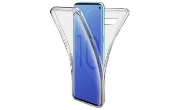 Husa Full TPU 360 fata + spate pentru Samsung Galaxy S10e Gri Transparent, SMART CONCEPT MOBIL SRL